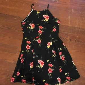 Black floral dress